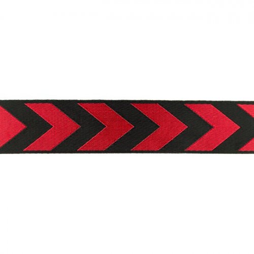 Gurtband - Pfeil glanz - rot - 38 mm